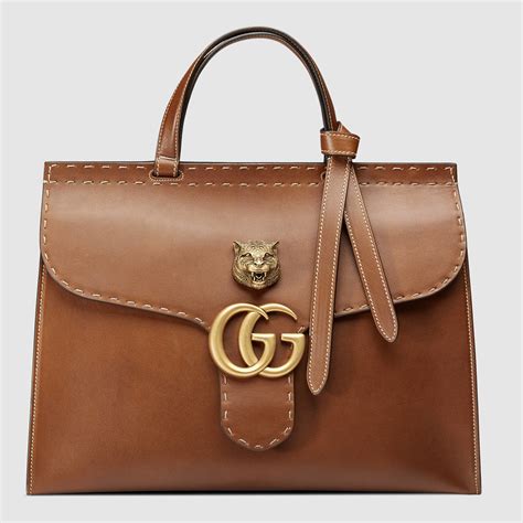 brown gucci satchel